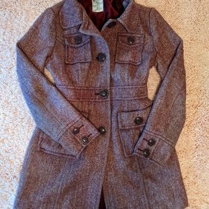 Maroon Tulle Peacoat